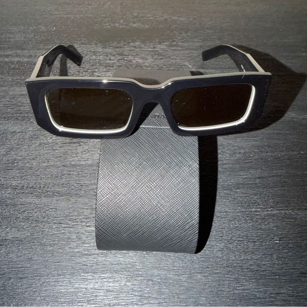 Prada Women’s Black Rectangular Sunglasses